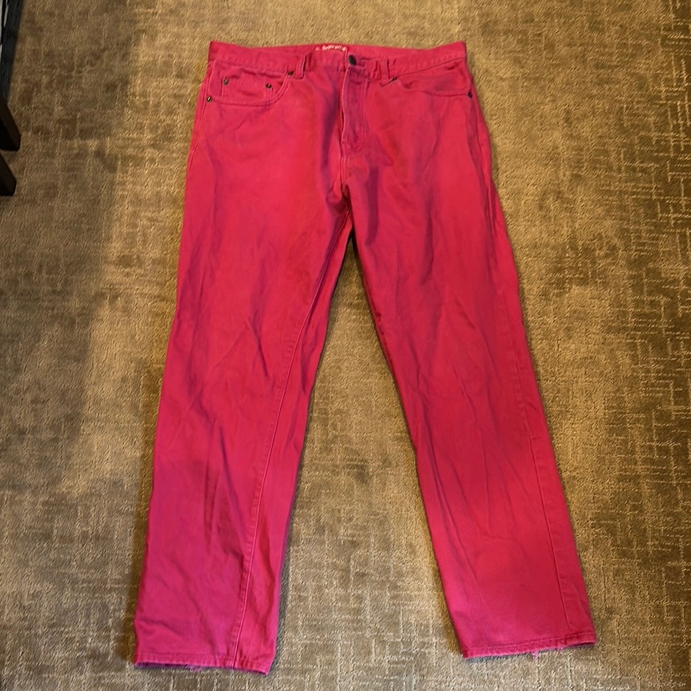 Supreme Straight Leg Hot Pink Jeans